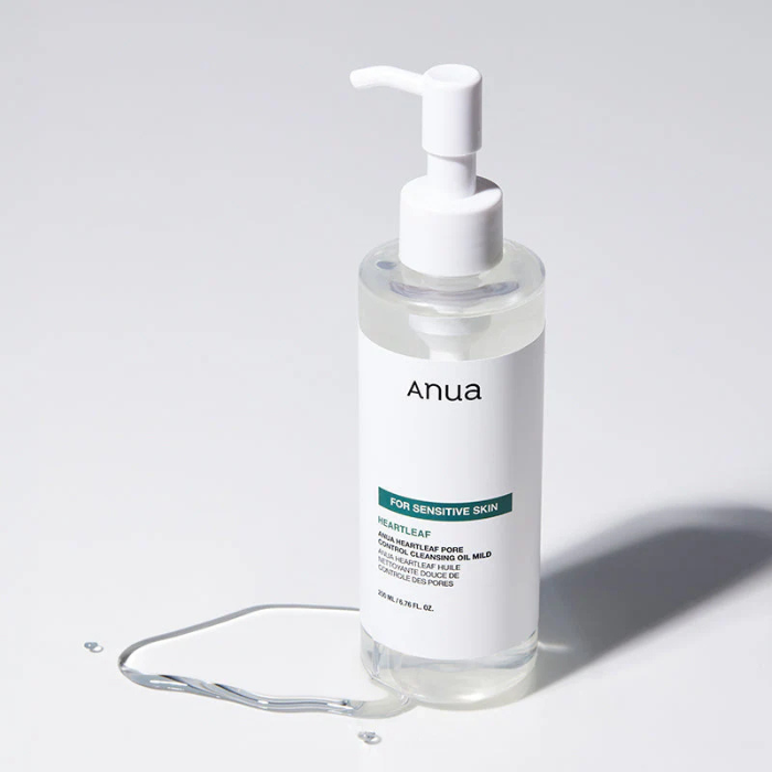 Anua Heartleaf Pore Control Cleansing Oil Mild - aliejinis veido prausiklis jautriai odai