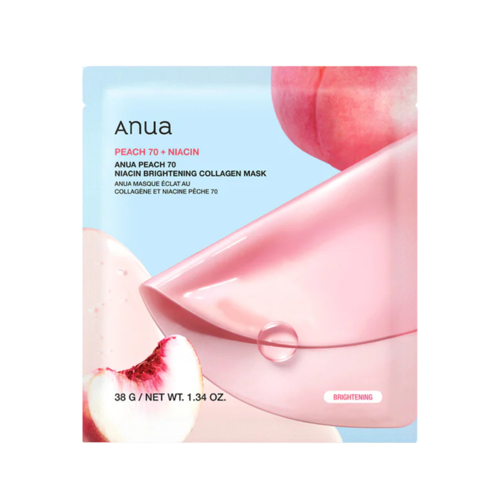 Anua Peach 70 Niacin Brightening Collagen Mask - skaistinamoji hidrogelinė veido kaukė