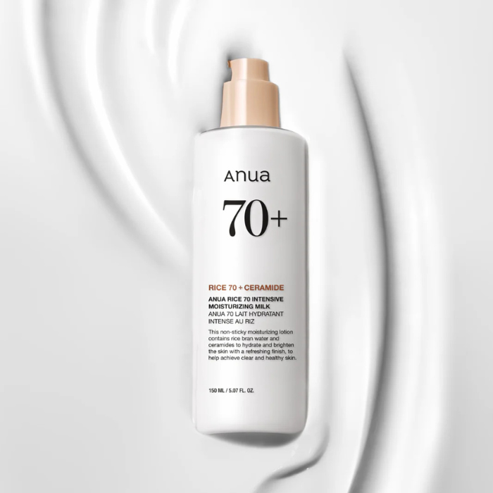 Anua Rice 70 Intensive Moisturizing Milk - drėkinamasis losjonas su keramidais