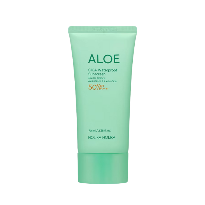 Holika Holika Aloe Cica Waterproof Sunscreen SPF50+ - apsauginis kremas nuo saulės