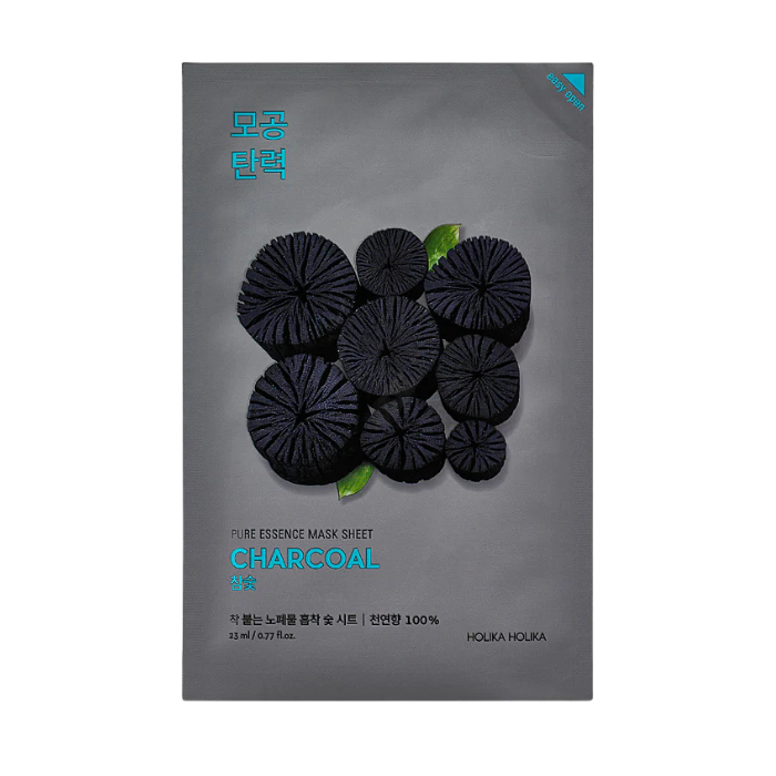 Holika Holika Pure Essence Mask Sheet Charcoal - lakštinė veido kaukė