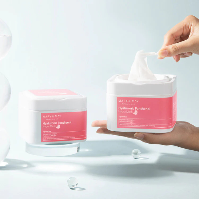 Mary&May Hyaluronic Panthenol Hydra Mask – drėkinančių lakštinių kaukių rinkinys