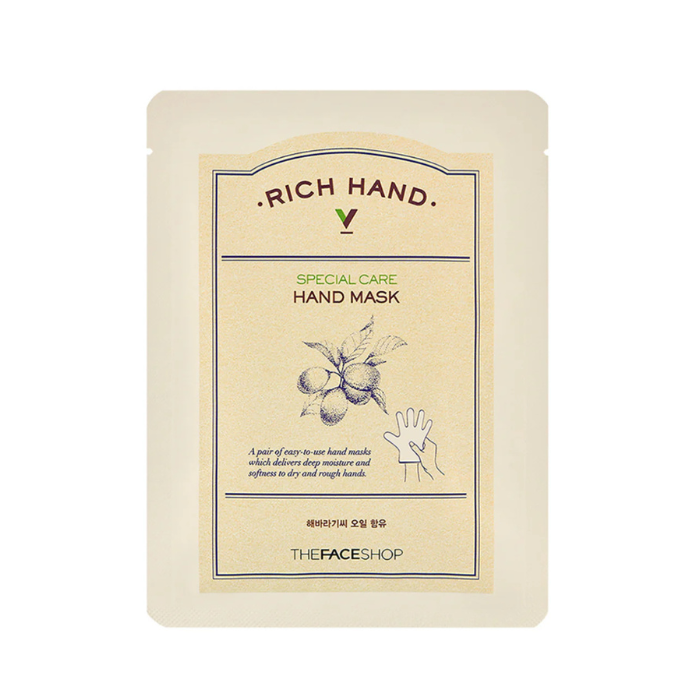 The Face Shop Rich Hand V Special Care Hand Mask – Intensywnie nawilżające rękawiczki-maski do rąk