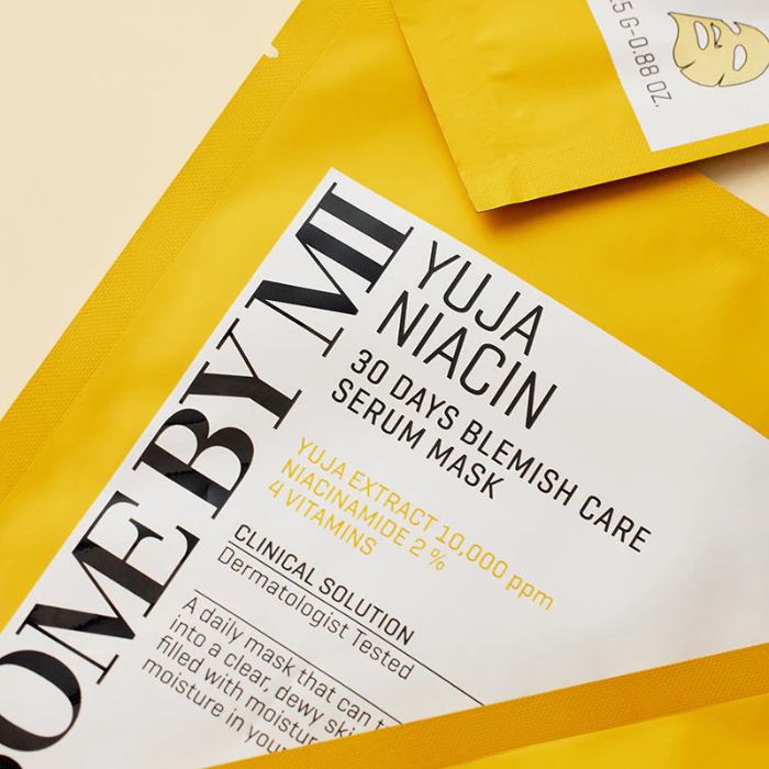 Some By Mi Yuja Niacin Blemish Serum Mask - skaistinamoji lakštinė veido kaukė