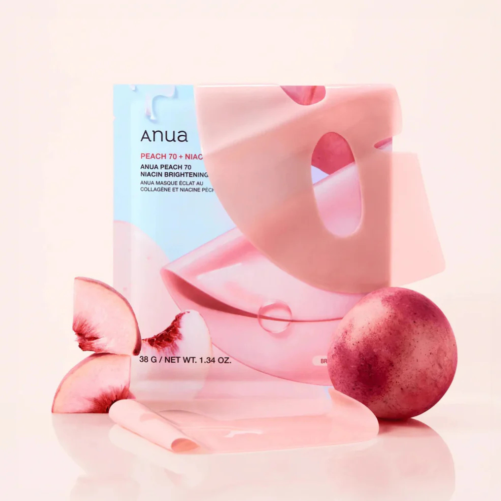 Anua Peach 70 Niacin Brightening Collagen Mask - skaistinamoji hidrogelinė veido kaukė
