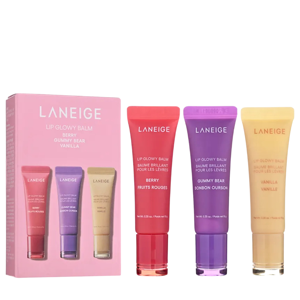 LANEIGE Lip Glowy Balm Trio Set - lūpų balzamų rinkinys