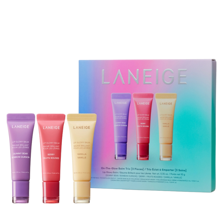 LANEIGE On-The-Glow Balm Trio Set - lūpų balzamų rinkinys