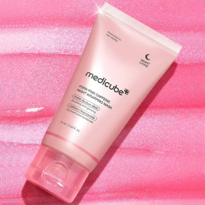 Medicube PDRN Pink Caffeine Night Wrapping Mask - naktinė veido kaukė