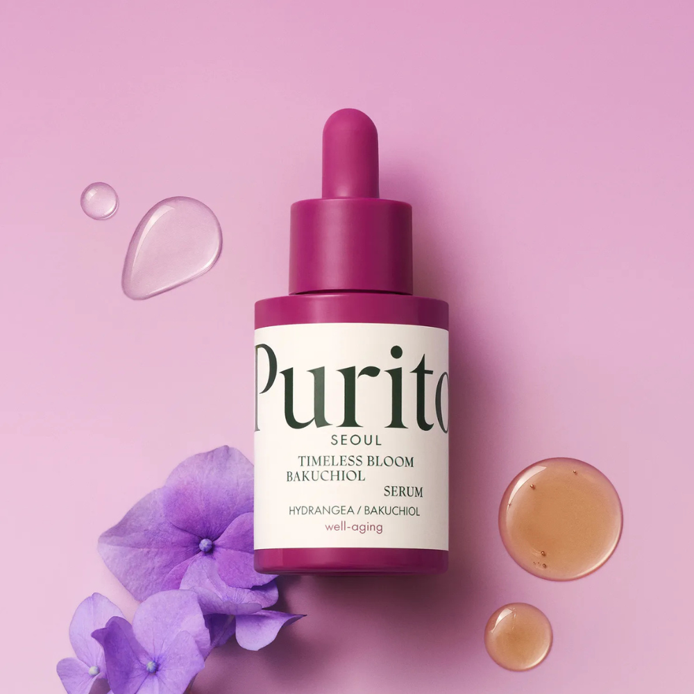 PURITO SEOUL Timeless Bloom Bakuchiol Serum - veido serumas su bakučioliu