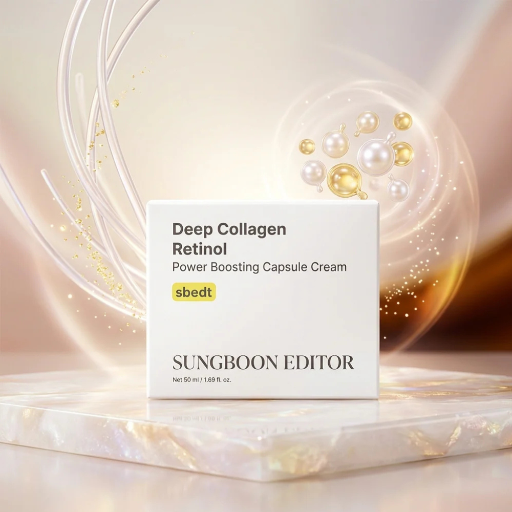 SUNGBOON EDITOR Deep Collagen Retinol Power Boosting Capsule Cream - veido kremas su retinoliu
