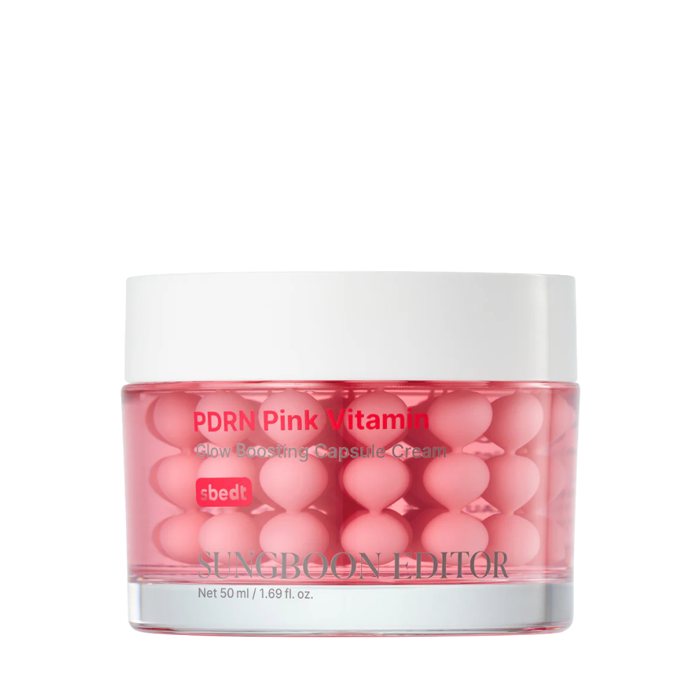 SUNGBOON EDITOR PDRN Pink Vitamin Glow Boosting Capsule Cream - skaistinamasis veido kremas