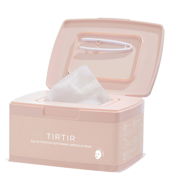 TIRTIR Ampoule Mask Dusty Pink Galactomyces Softening - skaistinamosios lakštinės veido kaukės